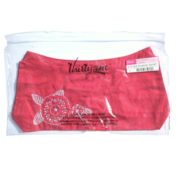 Thirty-One Fitted Purse Skirt Interchangeable Bag Cover Set of 3 Black Pink Red - Picture 12 of 14
